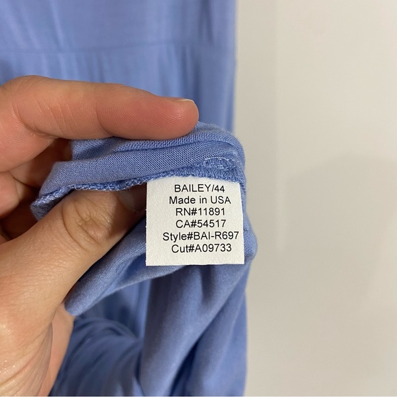 Bailey 44 Light Periwinkle Blue Sleeveless Crewneck Crossover Midi Dress - Picture 6 of 8